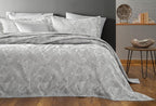 Leaf Grijs Bed Sprei Seti Tweepersoons