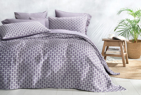 Clara Paars Bed Sprei Seti Eenpersoons