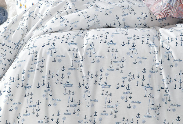 Mix Match Garcia Marineblauw Dekbedovertrek Eenpersoons