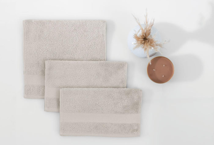 Essentials Beige Gasthanddoek 3-delig 30X50 Cm