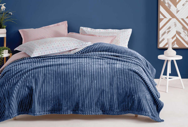 Holly Indigo Deken Eenpersoons