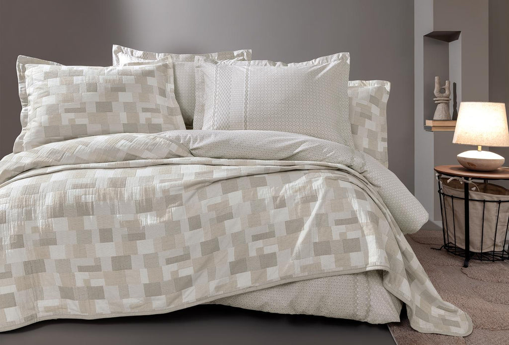 Tanna Beige met bedsprei Dekbedovertrekset Tweepersoons - foto 3