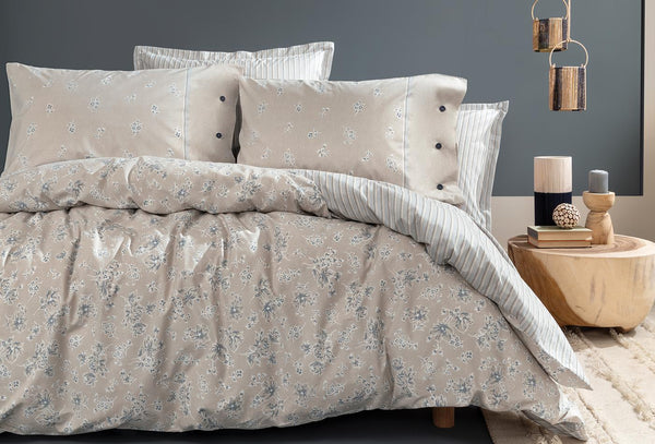 Aveline Beige Dekbedovertrekset Eenpersoons