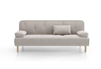 Freda 3-Zitsbank met slaapfunctie Bank Fluweel Creme - foto 2