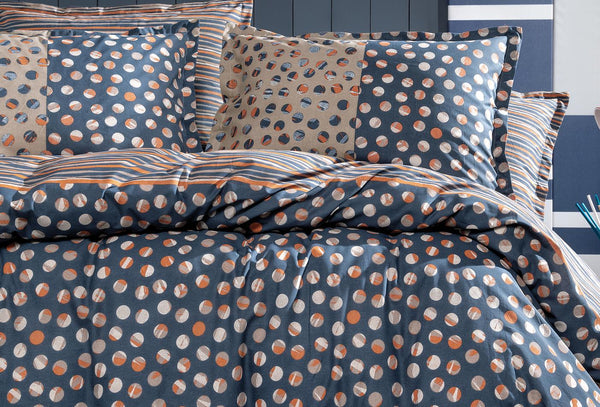 Zoey Marineblauw Dekbedovertrekset Eenpersoons