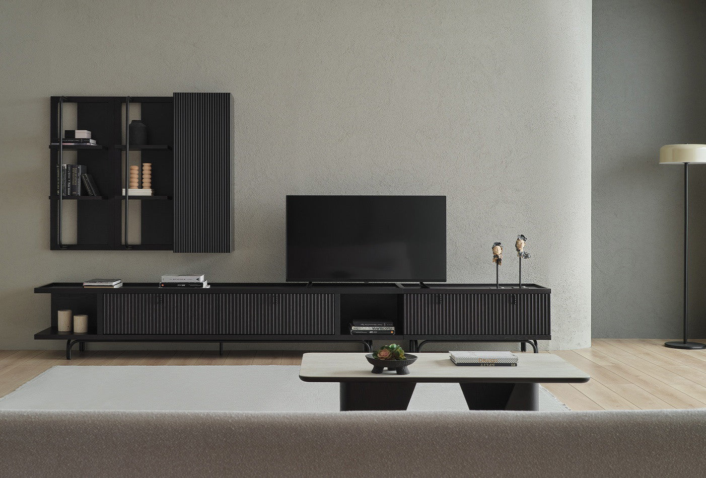 Austin Maxi Tv-meubel Donker OAK kleur 350x45 cm - foto 4