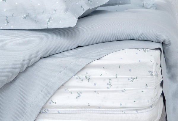 Ramona Lichtblauw Bambu Pique Tk Eenpersoons