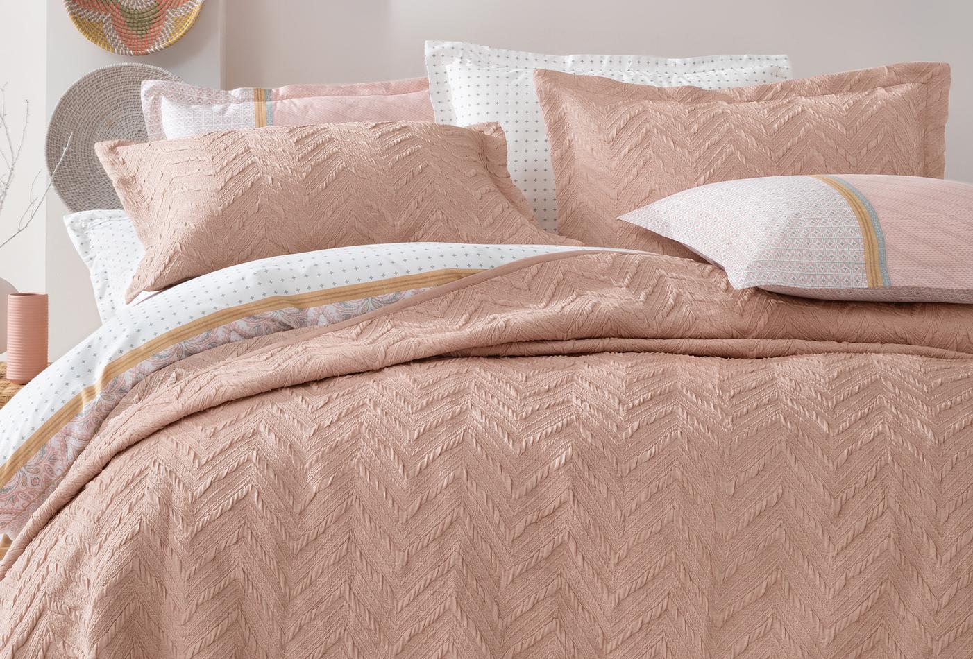 Curly Oudroze Bed Sprei Eenpersoons - foto 4