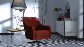 Maison Fauteuil Draaibaar op poten Linnen geweven 20501 Zwart