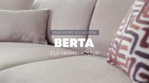 Berta 3-Zitsbank met slaapfunctie + Fauteuil Linnen geweven 17601 Beige