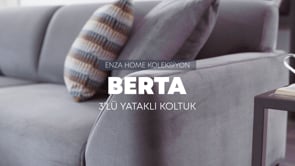 Berta 3-Zitsbank met slaapfunctie + Fauteuil Linnen geweven 17603 Grijs